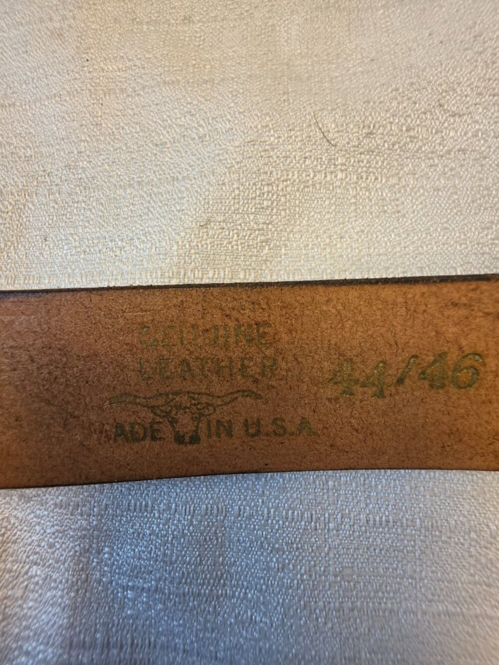 Vinrage Hand-tooled Genuine Leather Ford Racing Belt with Silver Tone Buckle - Picture 3 of 6